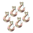 6pcs Heavy Duty G70 5 16  3 8  Tow Chain Clevis Grab Hook For Flatbed Trailer