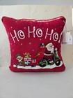 Id Home Fashions Christmas Printed Embroidered Red 18  X 18  Decorative Pillow