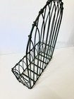 Wrought Iron Wall Hanging Planter Arched Metal Garden Basket Rustic Green 24 In