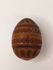 Antique Victorian Carved Coquilla Nut Egg Thimble Needle Box Pomander 2 3 8 