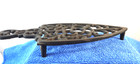 Vintage Cast Iron Tri Footed Spear Shaped Trivet