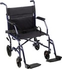 Transport Wheelchair With 19 Inch Seat  Folding Transport Chair With Foot Res   