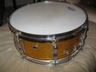 Vintage 5 1 2  X 14  1950 s Era Ludwig Gold Sparkle Snare Drum  Museum Piece