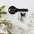 Wooden Key Holder Rack Wall Mounted Key Organiser Hangers Hook For Hat Coat Keys