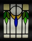 Pretty Floral Old English Leaded Stained Glass Window 17 x 22 