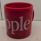 Vintage 1980s Apple Computers Red Plastic Handled Mug cup 