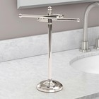 Gatco 1546pn Modern Round Base Freestanding Countertop S Style Towel Holder