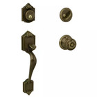 Schlage Parthenon Antique Brass Cylinder Door Handleset F62 Par 609 Geo