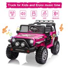 12v Kids Ride On Truck Electric Vehicle Jeep Car Led Lights With Remote Control