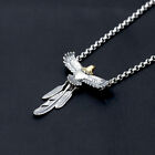 Vintage Sterling Silver Necklace Creative Eagle Pendant Jewelry Sweater Chain