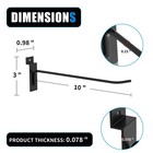 25 Pcs Black Slatwall Hooks Display Wall Panel Mount Organizer Tool Hanger
