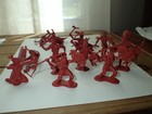 10 Vintage Marx Cinnamon Brown Indian Guys   2 Bad Ones