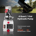 Uimoso 4 Quart Single Acting Hydraulic Pump Dump Trailer Power Unit 12v Plastic