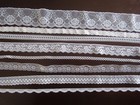 Lot 26  yds White   Ivory  Lace trims Remnants Sew- J journal Doll Crafts New
