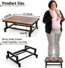 Wood One Step Stool  Anti-slip Bed Steps Stool For High Beds Riser For   500 Lbs