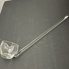 Vintage Glass Punch Bowl Ladle Mid Century Blown