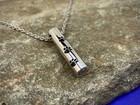Small Vial Pet Cremation Necklace Pendant Urn For Ashes Dog Cat Paw Prints Gift