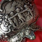 Antique 1800   s Stork   Sinsheimer German Hanau Silver Sugar W Tongs No Glass 69g