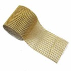 80cm Sparkly Diamante Effect Ribbon In Gold Colour Trim Sewing Uk