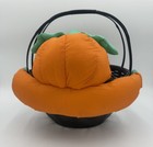 Super Cute Vintage Halloween Parachute Pumpkin Basket Decoration 1993