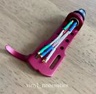 Japanese Style Red Headshell W  7n Ofc Silver Insulated Phono Cartridge Leads 