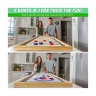 Gosports 6 Ft Tabletop Shuffleboard And Curling 2 In 1 Game With 8 Pucks And    