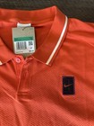 Nike Court Heritage Tennis Polo Shirt Men s Size Xl Orange Fq2101-633 Nwt