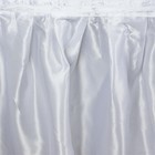 White 21 Feet Satin Pleated Table Skirt Tradeshow Wedding Catering Supplies