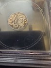 1173   1290 Ad India Silver Drachm     Bull   Horseman Type     Icg Genuine