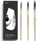 Artify 3pcs Professional Natural Squirrel Hair Quill Watercolor Brushes 0  2   4