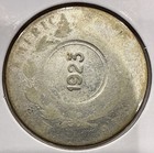 1923   1880 Un Colon Costa Rica Silver Coin - Overstamp  f554 
