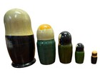 Vintage Wooden Russian Nesting Dolls Soviet Leaders Matryoshka Hand Painted  5 