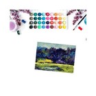Limited Edition Aceo Art Print  50 Landscape Garden Blue Painting Free Ship
