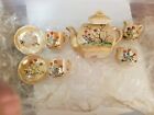 Vintage 8pc Child Tea Set Hand-painted Peach Lusterware From Japan