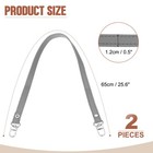 2pcs Leather Purse Handle Strap 26  Purse Strap Diy Replacement Grey
