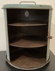 Antique Round Tin Metal Bread And Cake Safe Box
