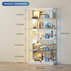 Display Cabinet With Rgb Lights  Curio Cabinet Display Cases For Collectibles