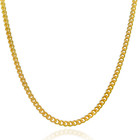 14k Solid Gold Cuban Link 1mm 1 2mm 1 5mm Chain Cuban Link Necklace 16  18  20 