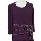 R m Richards Sz 14 Plum Long Sequin Evening Gown Mother Of The Bride Or Groom 