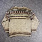 Vintage 60s Jantzen Sweater Adult Medium Brown Nordic Wool Mohair Usa Made