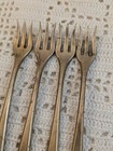 4 Pc Vintage Dirigold Dirilyte Goldware Regal Flatware Cocktail Seafood Forks