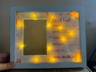 Led Baby Boy Birth Announcement Sign 4 x6  Picture Frame Wood