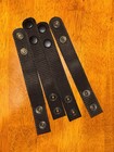 4 Pack Black Tactical Belt Keepers Dual Snap Closure Law Enforcement Police Duty
