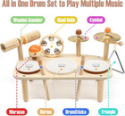 Kids Drum Set - Montessori Toys For 2 Year Old Boy Girl Birthday Gifts  11 In 1 