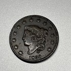 1830 Large Letters  Usa  Large One Cent   coronet  Matron Head