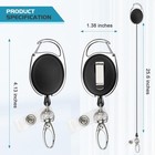 Badge Reels Retractable With Swivel Alligator Clip Retractable Badge Holder R   