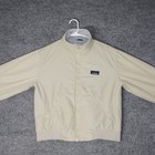 Vintage Ll Bean Warm-up Jacket Mens S Beige Full Zip Lined Usa Freeport Maine