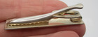 Vintage Sterling Silver Tie Bar Clip Clasp W Engraved Leaf Swirl   No Monogram