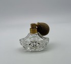 Vintage Mcm Clear Cut Glass Perfume Bottle Atomizer Art Deco Style Czech Read 