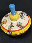 Vintage Spinning Top Metal Tin Toy Circus Train Ohio Art